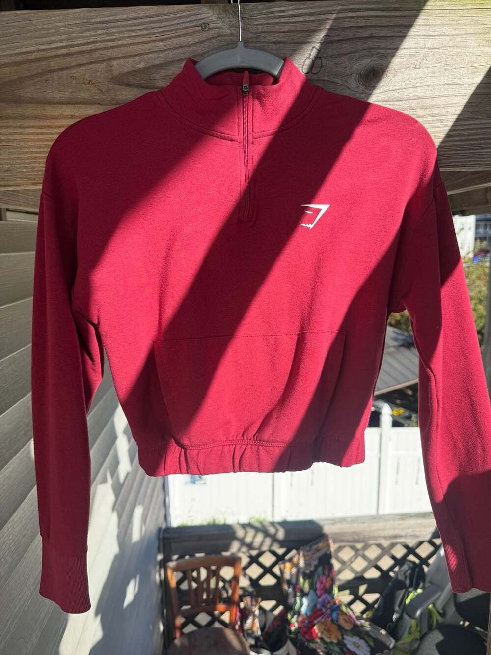 Gymshark Quarter-Zip Pullover Sweatshirt Size XS Red